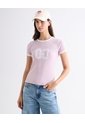 Camiseta Estampada Con Textura  Para Mujer Rosado Seven Seven de Seven Seven