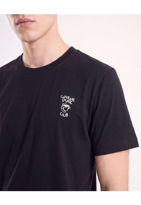 Camiseta Bordado Frontal  Para Hombre Negro Seven Seven