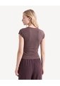 Camiseta De Silueta Definida  Para Mujer Café Seven Seven de Seven Seven