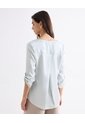 Blusa Satin Escote En V  Para Mujer Verde Seven Seven de Seven Seven
