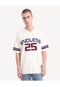 Camiseta Tricot Bordada  Para Hombre Marfil Seven Seven de Seven Seven