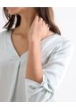 Blusa Satin Escote En V  Para Mujer Verde Seven Seven de Seven Seven