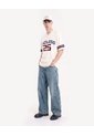 Camiseta Tricot Bordada  Para Hombre Marfil Seven Seven de Seven Seven