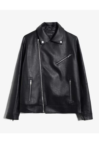 Chaqueta Biker En Pu  Para Hombre Negro Seven Seven Seven Seven