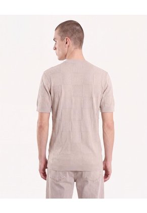 Camiseta Tricot Cuadros  Para Hombre Arena Seven Seven