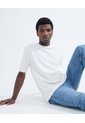 Camiseta Tejida Texturizada Oversize  Para Hombre Marfil Seven Seven de Seven Seven