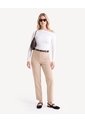 Pantalón Chino Con Cinturón  Para Mujer Taupe Seven Seven de Seven Seven