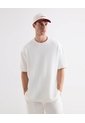 Camiseta Tejida Texturizada Oversize  Para Hombre Marfil Seven Seven de Seven Seven