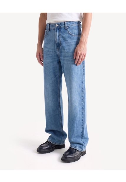 Jean Loose Azul Claro  Para Hombre Azul Seven Seven