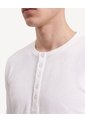 Camiseta Henley Tricot  Para Hombre Marfil Seven Seven de Seven Seven