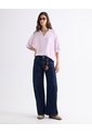 Blusa Rayas Cuello Camisero  Para Mujer Lila Seven Seven de Seven Seven