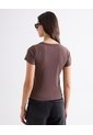 Camiseta Con Gráfico Inspirador  Para Mujer Café Seven Seven de Seven Seven
