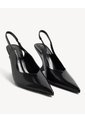Tacones Correa Al Tobillo  Para Mujer Negro Seven Seven de Seven Seven