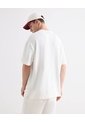 Camiseta Tejida Texturizada Oversize  Para Hombre Marfil Seven Seven de Seven Seven