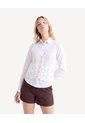 Blusa Tejida Cuello V  Para Mujer Crema Seven Seven de Seven Seven