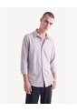 Camisa Stretch Manga Larga  Para Hombre Gris Seven Seven de Seven Seven