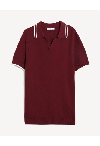 Polo Tejido Fit Regular  Para Hombre Vino Seven Seven Seven Seven