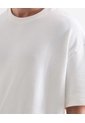 Camiseta Tejida Texturizada Oversize  Para Hombre Marfil Seven Seven de Seven Seven