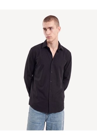 Camisa Viori Regular  Para Hombre Negro Seven Seven Seven Seven