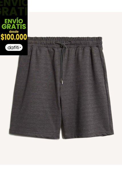 Bermuda Para Hombre Deportiva Largo Color Gris Marca Seven Seven #45100701