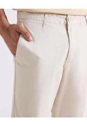 Pantalón Chino Regular En Drill  Para Hombre Crudo Seven Seven