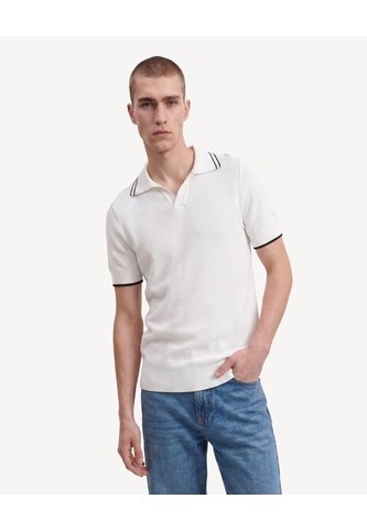 Polo Tricot Rayas  Para Hombre Marfil Seven Seven Seven Seven