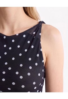 Camiseta Con Efecto Drapeado  Para Mujer Negro Seven Seven