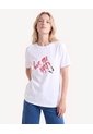 Camiseta Screen Corte Holgado  Para Mujer Blanco Seven Seven de Seven Seven