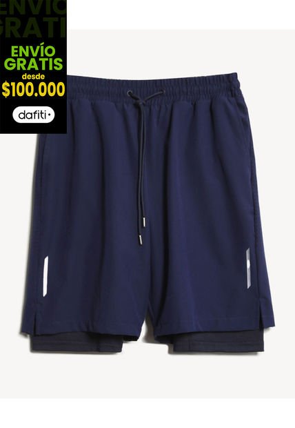 Bermuda Para Hombre Deportiva Largo Color Azul Marca Seven Seven #45100702