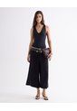Body Escote V Con Doble Frente  Para Mujer Negro Seven Seven de Seven Seven