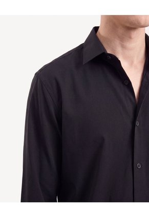 Camisa Viori Regular  Para Hombre Negro Seven Seven