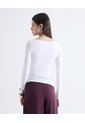 Camiseta Cuello Ojal  Para Mujer Crudo Seven Seven de Seven Seven