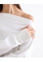 Buzo Off Shoulder Con Aberturas  Para Mujer Blanco Seven Seven de Seven Seven