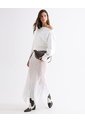 Buzo Off Shoulder Con Aberturas  Para Mujer Blanco Seven Seven de Seven Seven