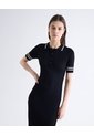 Vestido Polo Con Contraste  Para Mujer Negro Seven Seven de Seven Seven