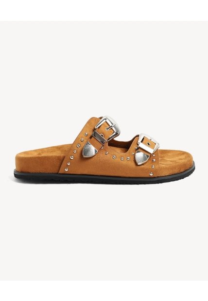 Sandalias Correas Ajustables  Para Mujer Camel Seven Seven