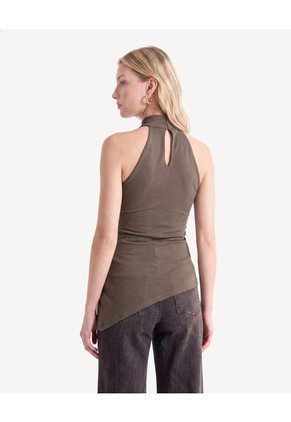 Blusa Cuello Alto   Para Mujer Verde Seven Seven