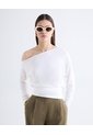 Blusa Escote Ojal Ajustable  Para Mujer Crudo Seven Seven de Seven Seven