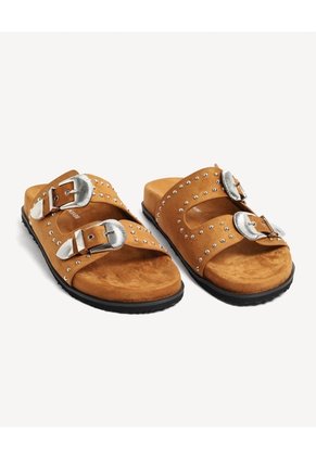 Sandalias Correas Ajustables Para Mujer Camel Seven Seven