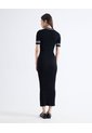 Vestido Polo Con Contraste  Para Mujer Negro Seven Seven de Seven Seven