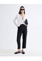 Blusa Drapeada Escote V  Para Mujer Crudo Seven Seven de Seven Seven