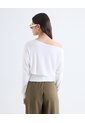 Blusa Escote Ojal Ajustable  Para Mujer Crudo Seven Seven de Seven Seven