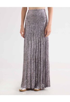 Falda  Para Mujer Medio Color Plata Marca Seven Seven #28140981