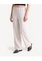 Pantalón Fluido Con Lazos Laterales  Para Mujer Beige Seven Seven de Seven Seven