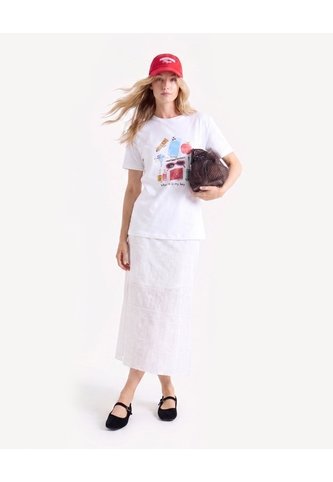 Camiseta Screen Ajuste Relajado  Para Mujer Blanco Seven Seven Seven Seven