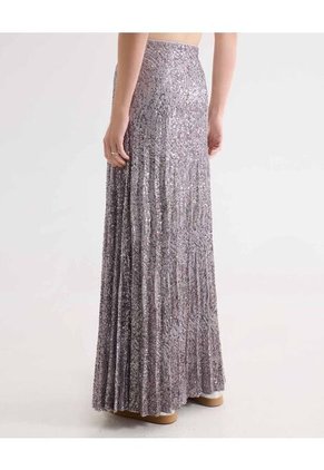 Falda  Para Mujer Medio Color Plata Marca Seven Seven #28140981