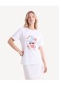 Camiseta Screen Ajuste Relajado  Para Mujer Blanco Seven Seven de Seven Seven
