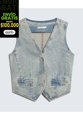 Chaleco Para Mujer Plano Color Azul Marca Seven Seven #28250125 Seven Seven