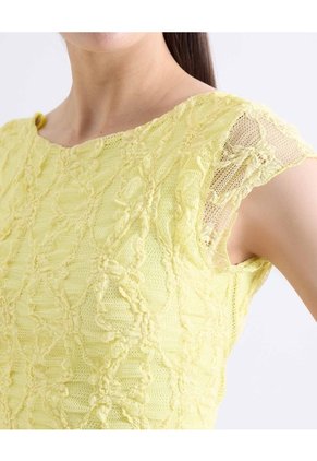 Blusa Espalda Ajustable Para Mujer Amarillo Seven Seven