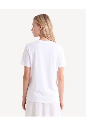 Camiseta Screen Ajuste Relajado  Para Mujer Blanco Seven Seven